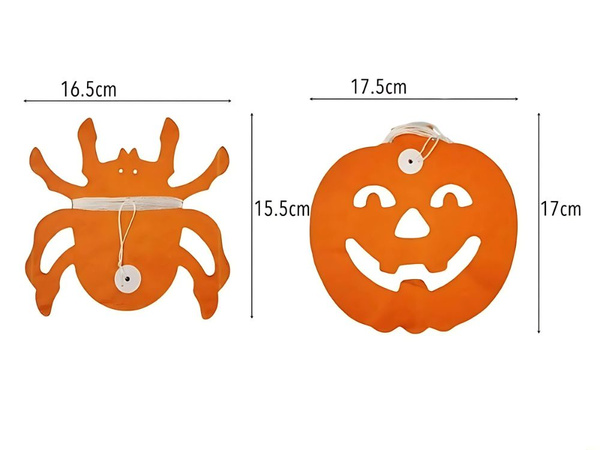 Guirnalda decorativa halloween calabaza/araña papel largo 3 metros
