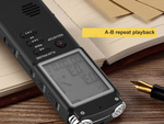 Digitālais balss ierakstītājs mp3 atskaņotājs 8gb jutīgs mikrofons austiņas