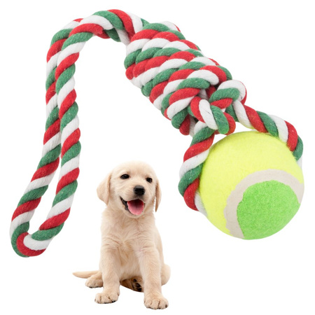 Dog toy toy tug rope strong ball