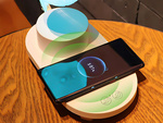 Rgb moonlight con cargador de inducción 10w led usb altavoz bluetooth