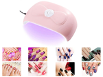 Lampara uv para uñas 18 led 54w hibridos geles dual