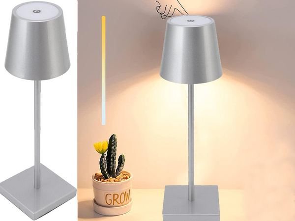 Lampka nocna stołowa dotykowa lampa 3 stopniowa wysoka bezprzewodowa usb