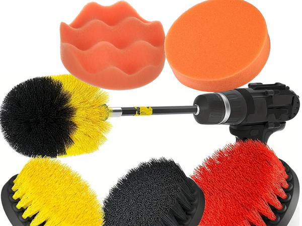 Set of polishing sponges for drill brushes cleaning pads 23 el.