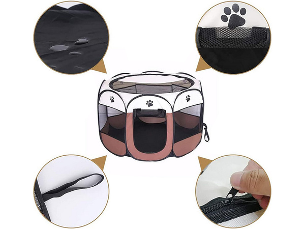 Collapsible dog pen pet bed cat cage large kennel lightweight