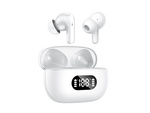 Bezdrátová sluchátka do uší bluetooth s nabíjecím pouzdrem s led diodami a mikrofonem