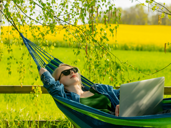 Цветной полосатый садовый хаммак с одним человеком 200x80 pocket etui