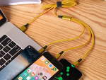 3v1 usb kábel pre telefón lightning kábel iphone micro usb typ-c 1,2 m