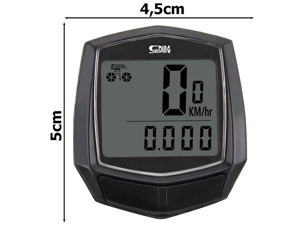 Ūdensizturīgs velosipēdu spidometrs ar lcd