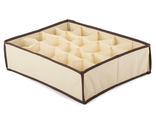 Organizador ropa interior calcetines cajón beige 16