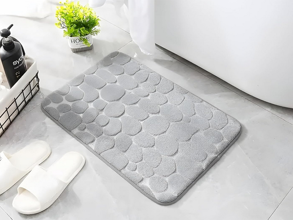 Bathroom mat soft absorbent anti-slip large 80x50 for shower