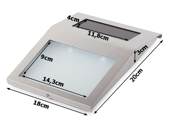 Valgustatud maja number päikesepaneeliga led-metall-lamp