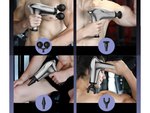 Pistolet do masażu pleców ciała nóg masażer mocny massage gun 4 końcówki