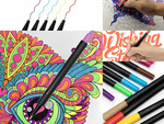 JUEGO DE ROTULADORES 100 COLORES ROTULADORES ACUARELABLES DOBLE CARA + ESTUCHE