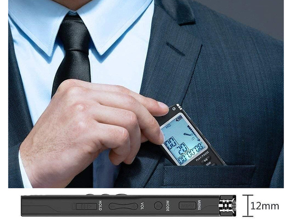 Digitalni diktafon mp3 predvajalnik 8gb občutljiv mikrofon slušalke