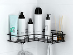 Loft esquina baño ducha estante gancho colgante negro