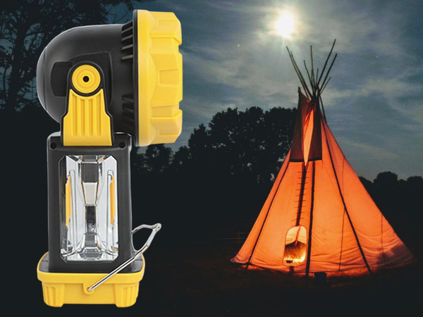 Lampe de camping solaire a led avec support de suspension pour le camping 5 modes