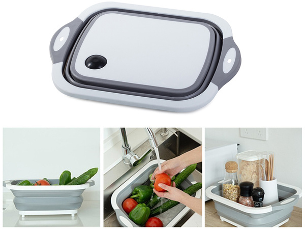 Cuvette pliante en silicone avec égouttoir évier