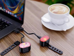 Velosipēdu priekšējā aizmugurējā gaisma, kas vadīja velosipēda stūres spēcīgu usb spilgti