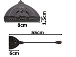 Hdmi 3 en 1 3 puertos 4k switch