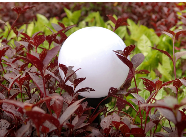 4x lámparas solares de jardín bola blanca sprinkled 10 cm