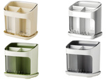 Organizador escurridor de cubiertos secador soporte para cocina con desagüe 4 compartimentos