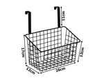 Basket metal door-hung organiser kitchen hanging shelf