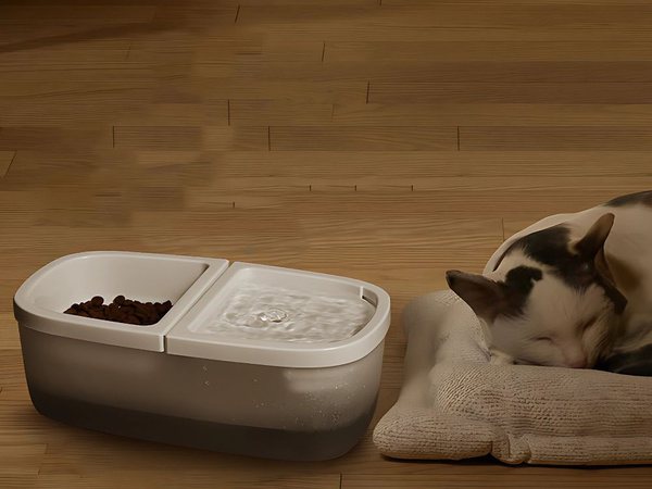 Fontanna miska dla kota psa na wodę i karmę poidło automatyczne 2w1 usb