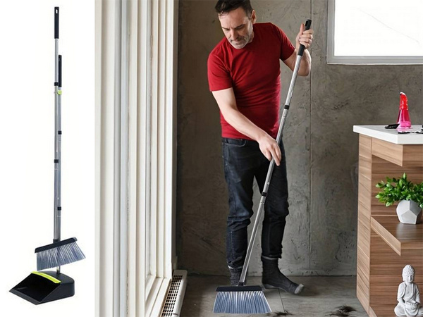 Šlavimo šluotelė dulkių semtuvėlis šlavimo rinkinys lazdelė valymo šepetys tinginys