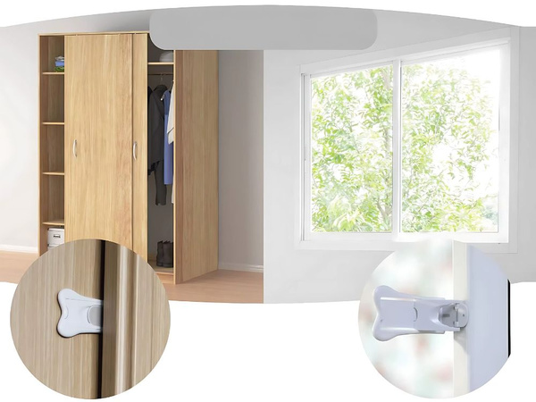 Sécurité enfant verrouillage de porte de fenêtre 2 pcs