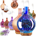 Zvlhčovač vzduchu aromaterapie aroma difuzér noční světlo rgb 3d