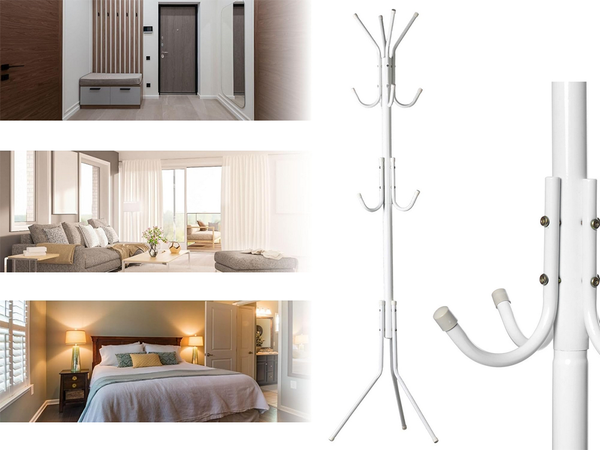 Clothes rack outerwear jackets floor hook arms