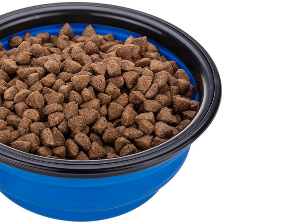 Миска силиконовая для собак складная туристическая карабинер 400 мл