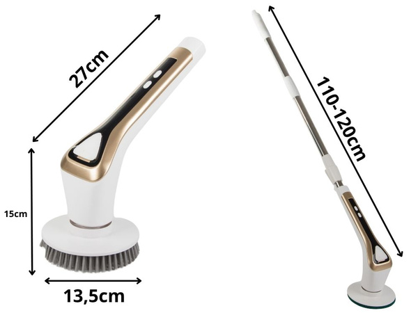 Electric rotating brush for tile grout mop set of attachments battery