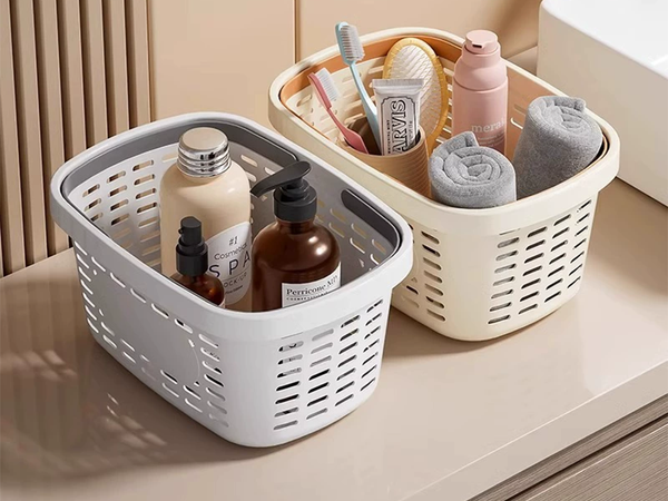 Cestilla cestilla cestilla organizador de baño para cosméticos pinzas asa