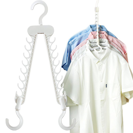 Percha de armario plegable organizador de ropa multifuncional 16 espacios