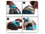 Interactive toy dog treat ball for learning slow down