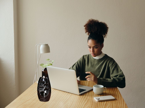 Scented ceramic fireplace waterfall incense aromatherapy + 10 wicks