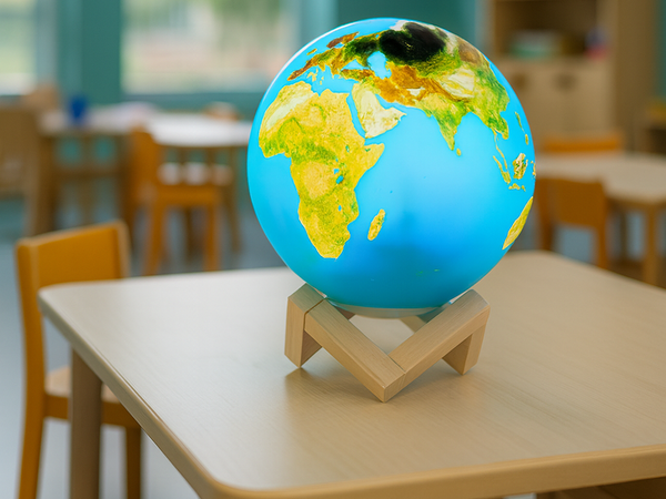 Lampă de noapte 3d rgb globe cu telecomandă, 20 de moduri de atingere pentru copii