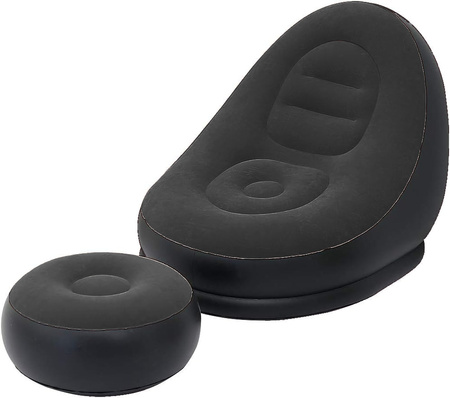 INFLATABLE ARMCHAIR WITH FOOTREST 1 BLACK (10)