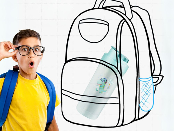 Wasserflasche für kinder 500 ml für die schule und den kindergarten
