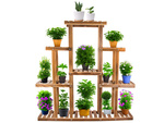 Jardinera alta jardinera de madera estanteria de 3 niveles