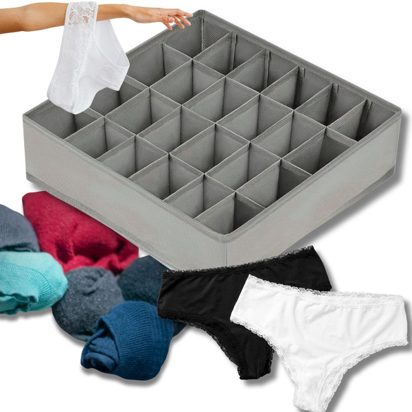 Organisateur de sous-vêtements chaussettes tiroir armoire insert 24 compartiments