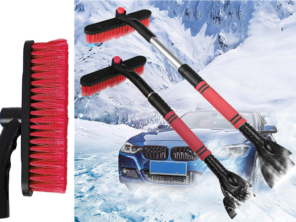 Scraper brush telescopic brush folding for car windows snow ice