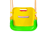 Children's garden swing flower seat with rope to tree