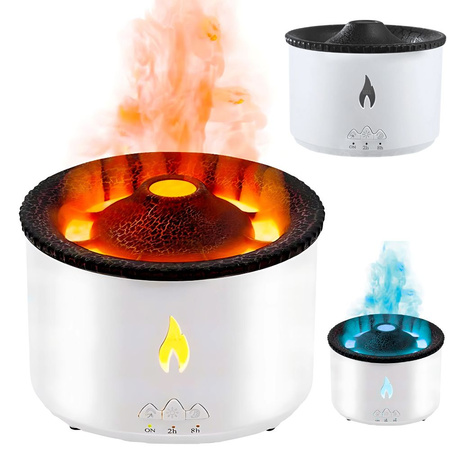 Humidificateur d'air diffuseur led rgb volcano fragrance mist fire explosion