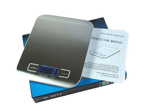 Electronic kitchen weights lcd 5kg flat steel