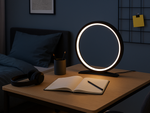 Lampe de nuit de table ronde anneau couleur froide chaude neutre réglage