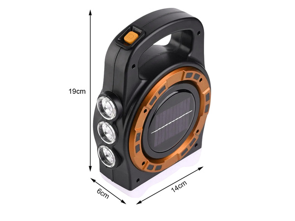 Napelemes zseblámpa hordozható újratölthető led fény powerbank reflektor teljesítménye