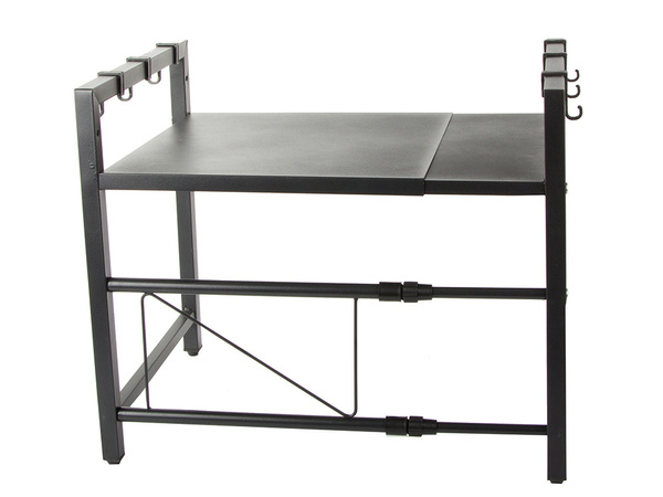 Microwave oven stand shelf adjustable