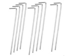 Tent pillars anchor pigs steel 24cm 10pcs hook & loop pins